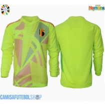 Camisa de time de futebol Bélgica Goleiro Replicas 2º Equipamento Europeu 2024 Manga Comprida